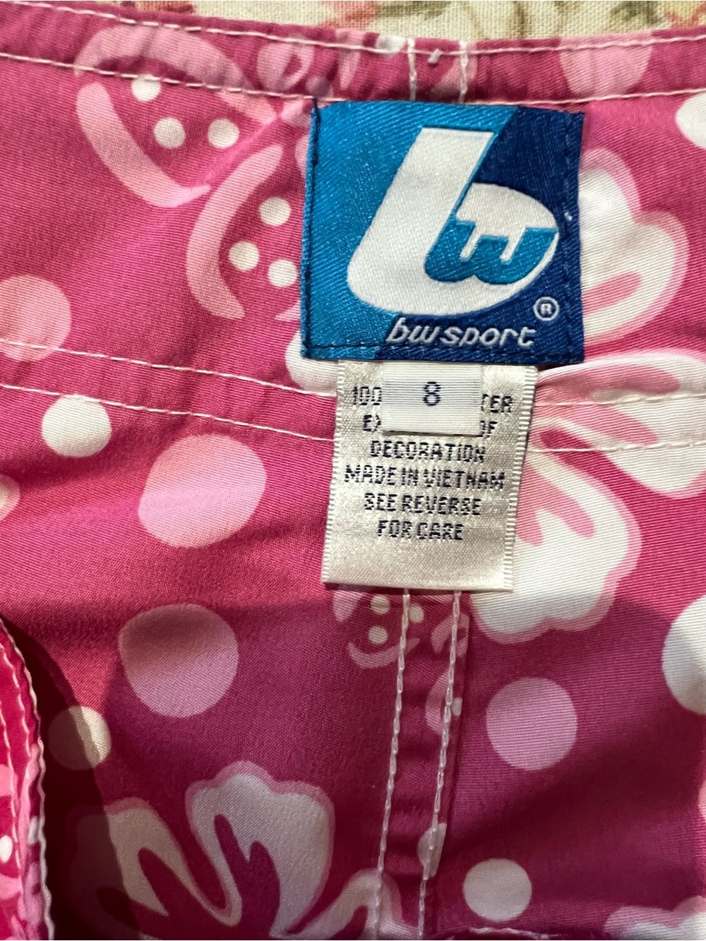 Cute Pink Floral Swim Shorts for Women size 8 - Picture 2 of 4
